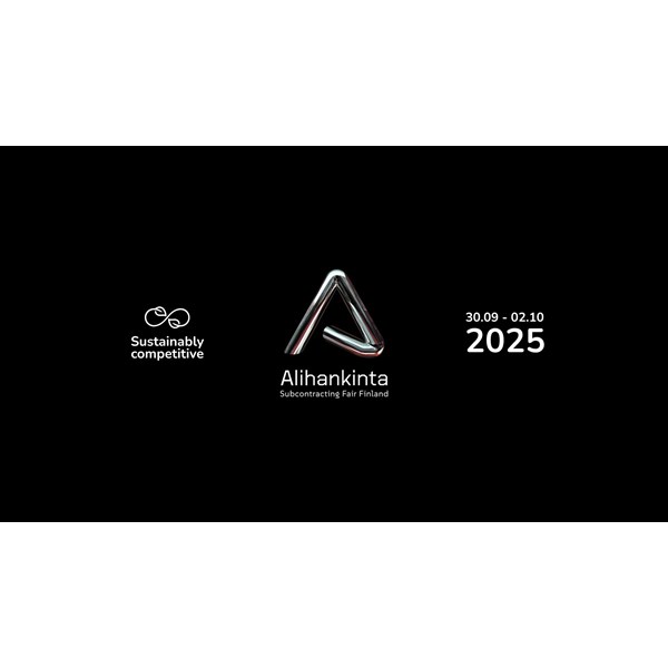 Alihankinta 2025 banner with theme, logo and date