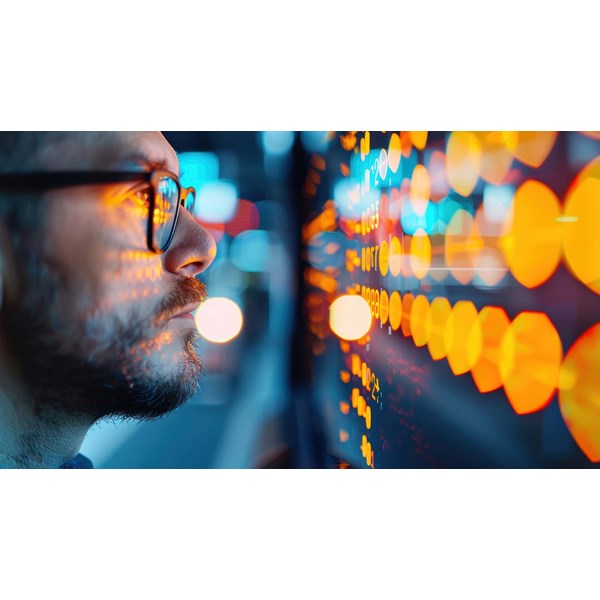 En supply chain-planlægger gennemgår forsendelsesplaner og ruter på en computerskærm.