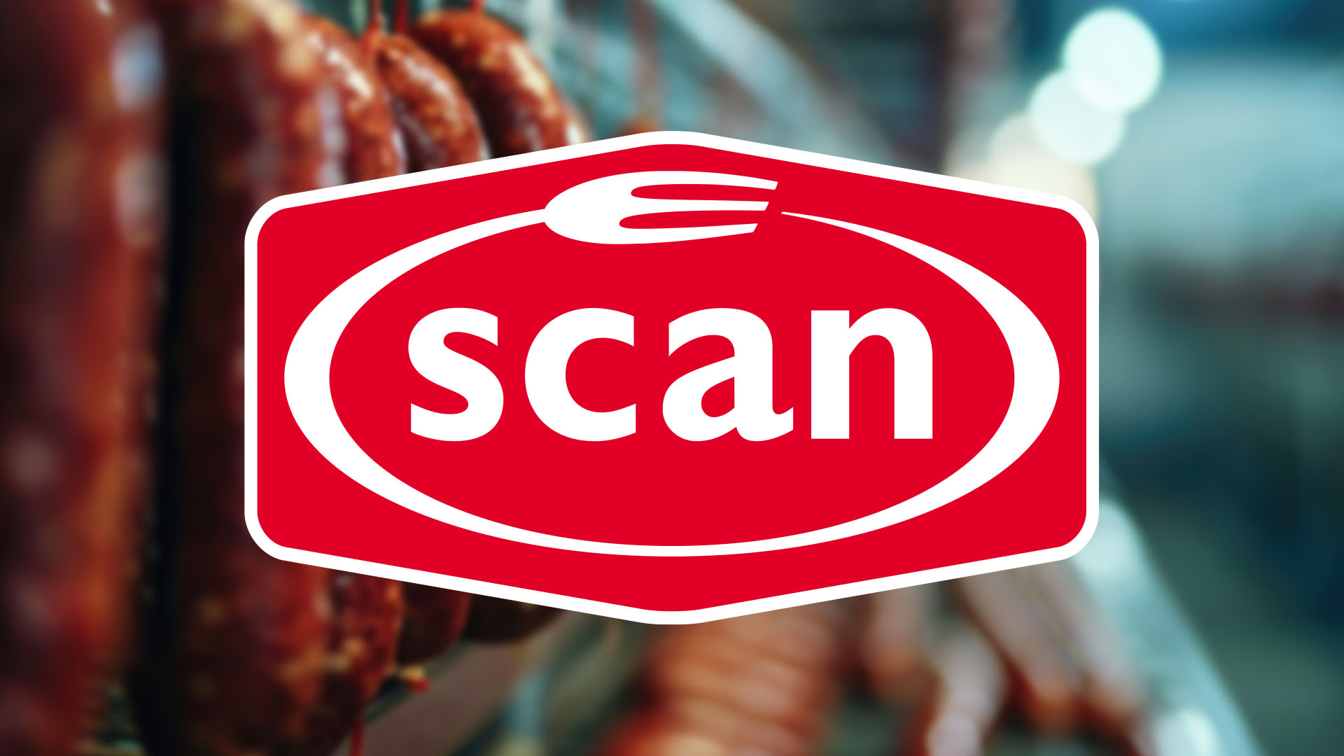 Scan logo makkaroiden taustalla