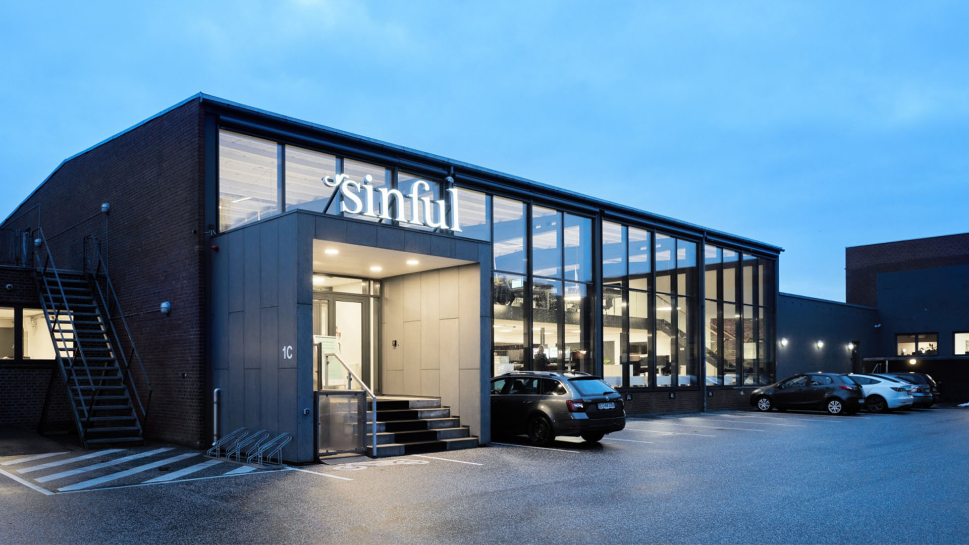 The Sinful head office seen from outside.